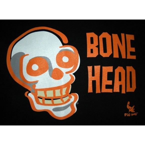 BONEHEAD Black Cotton T Shirt Men's Size Small - Picture 2 of 2